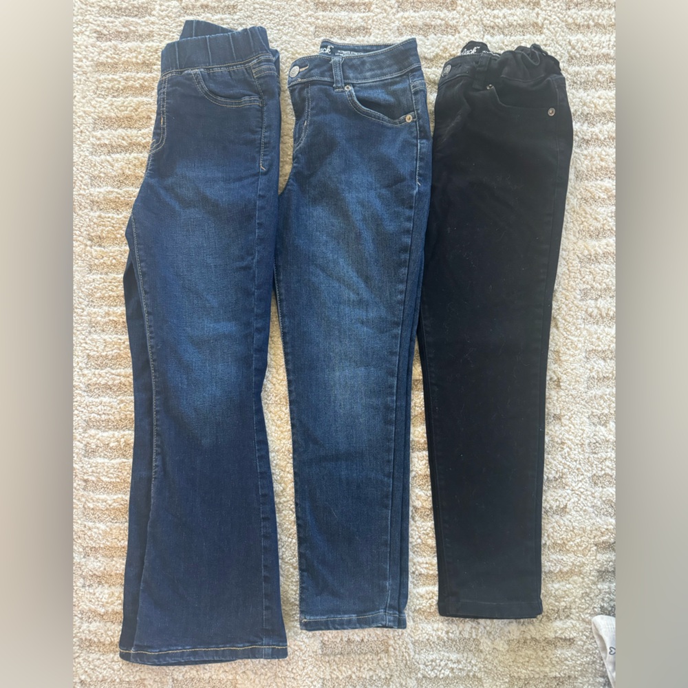 Cat & Jack Girls Jeans (3 pairs) - Blue and Black